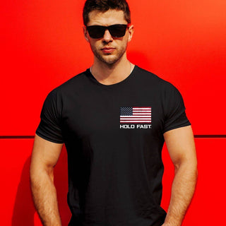 HOLD FAST Mens T-Shirt Hold Fast Flag - Rise and Redemption