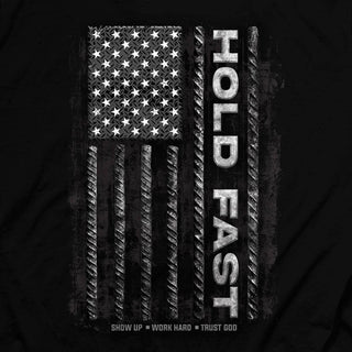 HOLD FAST Mens T-Shirt Rebar Flag - Rise and Redemption