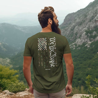 HOLD FAST Mens T-Shirt We The People Camo - Rise and Redemption