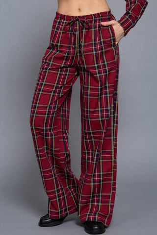 Holiday Plaid Woven Pants - Rise and Redemption