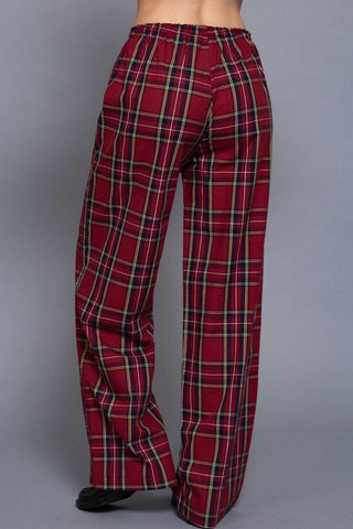Holiday Plaid Woven Pants - Rise and Redemption