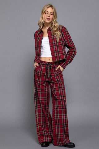 Holiday Plaid Woven Pants - Rise and Redemption