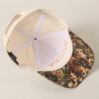 HONEY Lettering Embroidery Camo Two - Tone Cap - Rise and Redemption