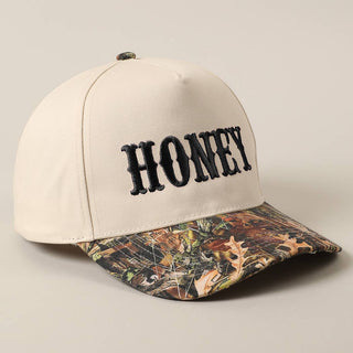HONEY Lettering Embroidery Camo Two - Tone Cap - Rise and Redemption