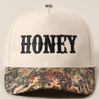 HONEY Lettering Embroidery Camo Two - Tone Cap - Rise and Redemption