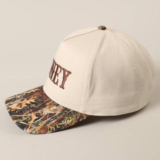 HONEY Lettering Embroidery Camo Two - Tone Cap - Rise and Redemption