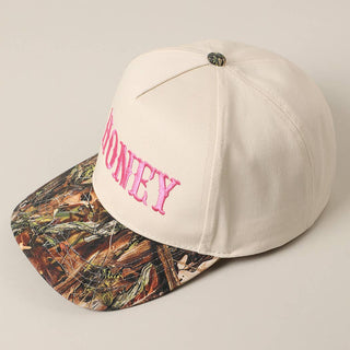 HONEY Lettering Embroidery Camo Two - Tone Cap - Rise and Redemption