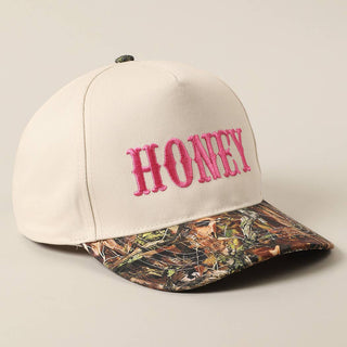 HONEY Lettering Embroidery Camo Two - Tone Cap - Rise and Redemption