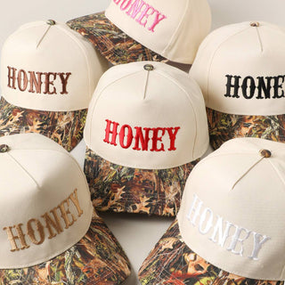 HONEY Lettering Embroidery Camo Two - Tone Cap - Rise and Redemption