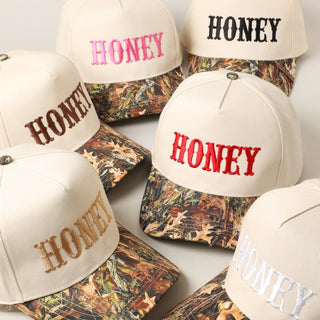 HONEY Lettering Embroidery Camo Two - Tone Cap - Rise and Redemption