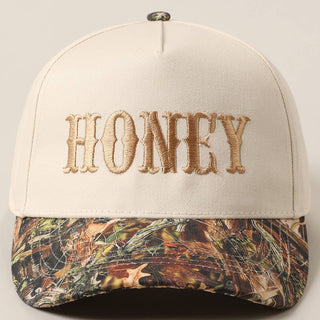 HONEY Lettering Embroidery Camo Two - Tone Cap - Rise and Redemption