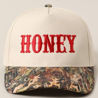 HONEY Lettering Embroidery Camo Two - Tone Cap - Rise and Redemption