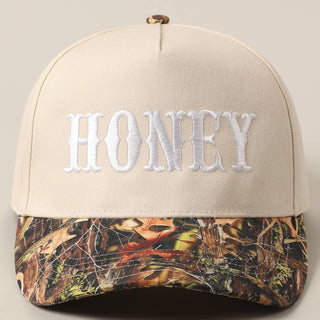 HONEY Lettering Embroidery Camo Two - Tone Cap - Rise and Redemption
