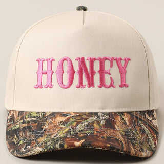 HONEY Lettering Embroidery Camo Two - Tone Cap - Rise and Redemption