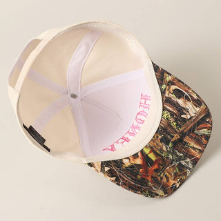 HONEY Lettering Embroidery Camo Two - Tone Cap - Rise and Redemption