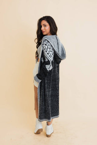 Hooded Fair Isle Knit Cardigan – Fall & Winter Layering - Rise and Redemption