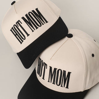 HOT MOM 3D Letter Embroidered Trucker Hat - Rise and Redemption