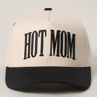 HOT MOM 3D Letter Embroidered Trucker Hat - Rise and Redemption
