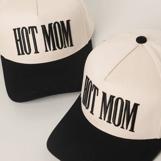 HOT MOM 3D Letter Embroidered Trucker Hat - Rise and Redemption