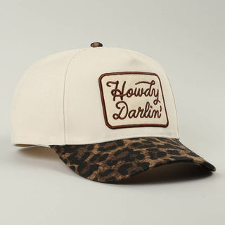 Howdy Darlin' Embroidered Leopard Brim Trucker Hat - Rise and Redemption
