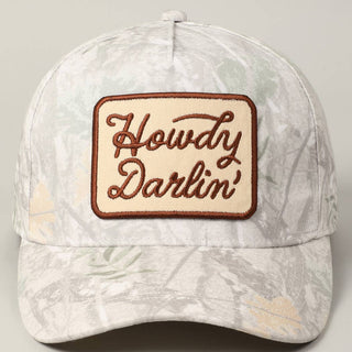 Howdy Darlin' Embroidery Patch Camo Trucker Hat - Rise and Redemption