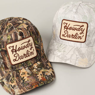 Howdy Darlin' Embroidery Patch Camo Trucker Hat - Rise and Redemption