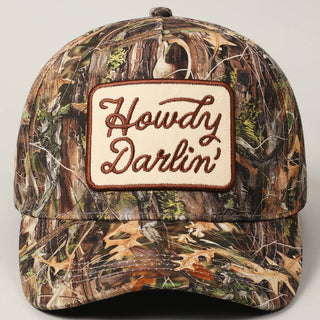 Howdy Darlin' Embroidery Patch Camo Trucker Hat - Rise and Redemption