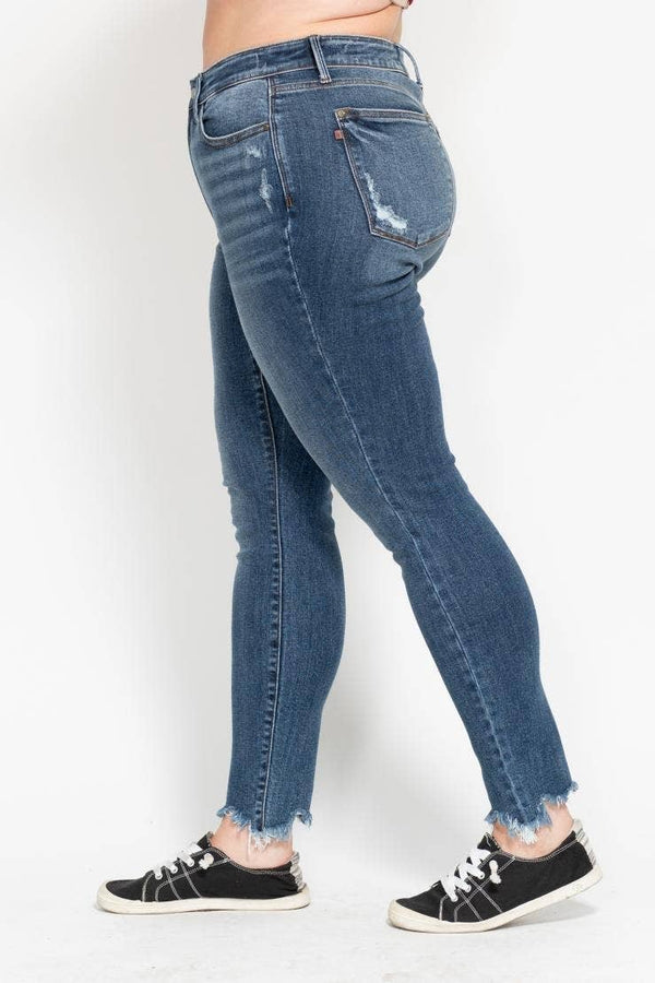 HW Skinny w/ Destroy & Shark Bit Hem - PLUS - Rise and Redemption