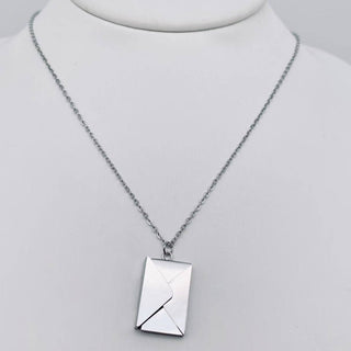 "I Love You" Stainless Steel Openable Envelope Necklace - FGS - Rise and Redemption