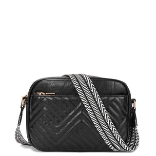 Jayda Vegan Leather Embossed Chevron Guitar Strap Crossbody - Rise and Redemption