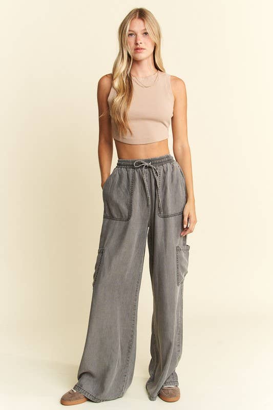Jessi Vintage washed Mineral Tencel Pants - Rise and Redemption