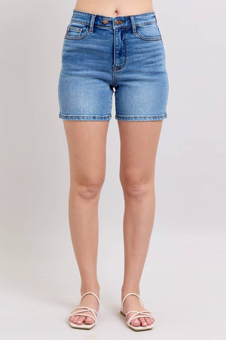 Judy Blue 2 Button Mid Length Dad Shorts - Rise and Redemption