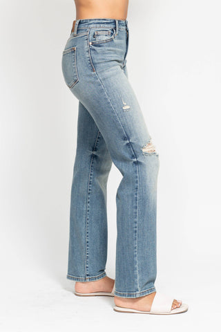 Judy Blue High Waisted Dad Straight Jean - Rise and Redemption
