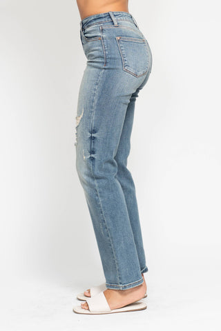 Judy Blue High Waisted Dad Straight Jean - Rise and Redemption