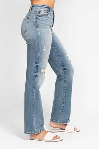 Judy Blue High Waisted Dad Straight Jean - Rise and Redemption