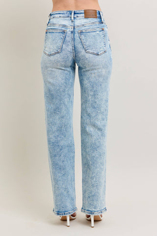Judy Blue Mineral Wash High Waisted Distressed 90's Straight - Rise and Redemption