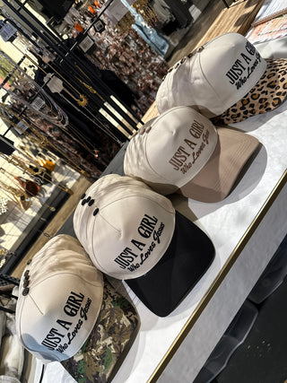 Just A Girl Who Loves Jesus Embroidery Trucker Hat - Rise and Redemption