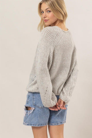 Knit & Sparkle Silver sweater - Rise and Redemption