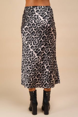 La La Leopard Printed Midi Skirt - Rise and Redemption