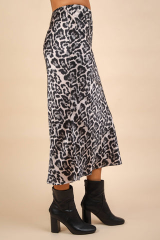 La La Leopard Printed Midi Skirt - Rise and Redemption