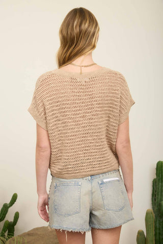 Lacey net knit top - Rise and Redemption