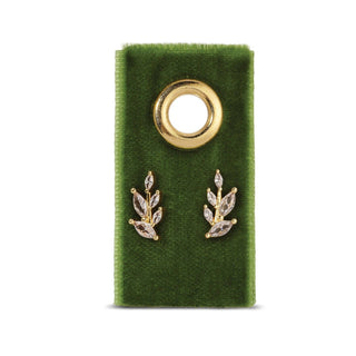 Leaf Studs On Velvet Gift Tag - Rise and Redemption