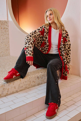 Leona Star Leopard Oversized Cardigan - Rise and Redemption