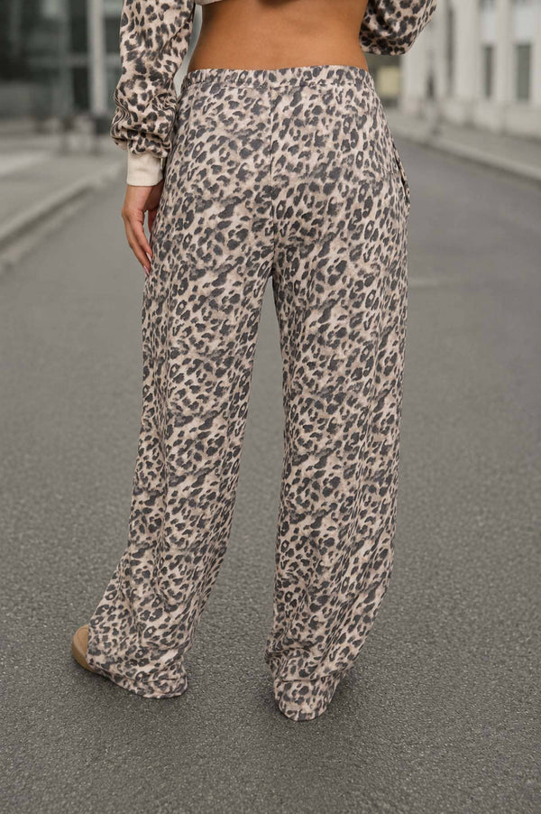 Leopard Drawstring Pants - Rise and Redemption