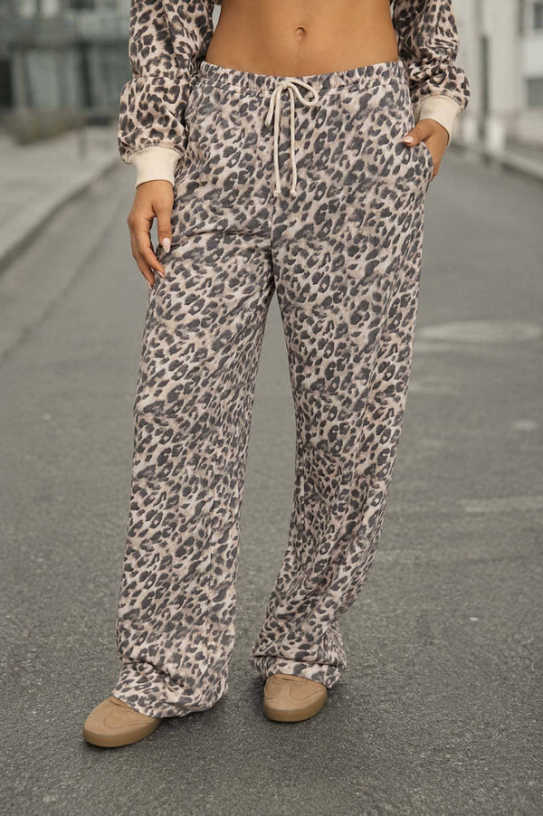 Leopard Drawstring Pants - Rise and Redemption