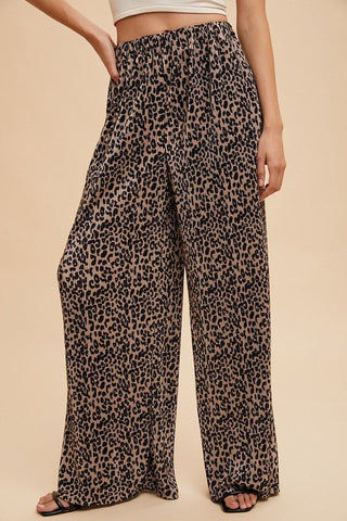 Leopard plisse lounge pants - Rise and Redemption