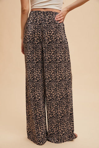 Leopard plisse lounge pants - Rise and Redemption