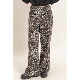 Leopard Print Wide-Leg Pants - Rise and Redemption