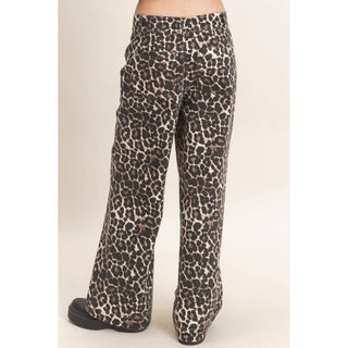 Leopard Print Wide-Leg Pants - Rise and Redemption