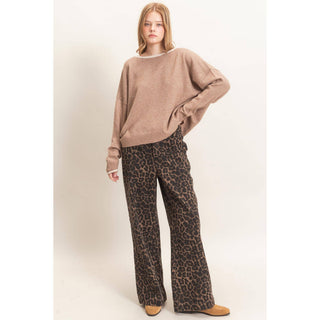 Leopard Print Wide-Leg Pants - Rise and Redemption